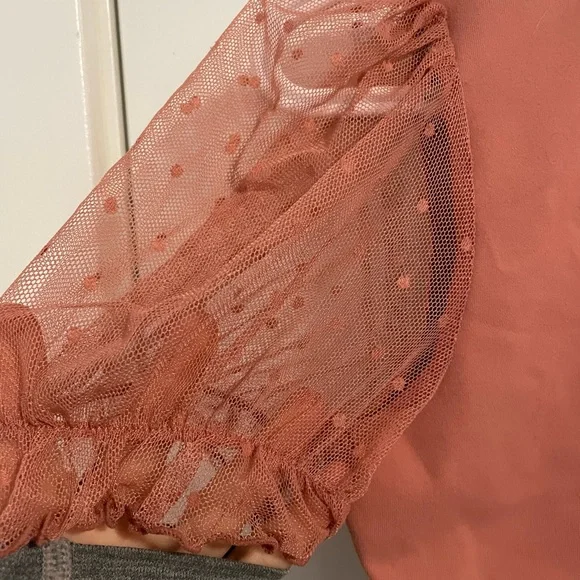 Free People Cap Flutter Sleeve Mauve Bodysuit - Picture 6 of 8